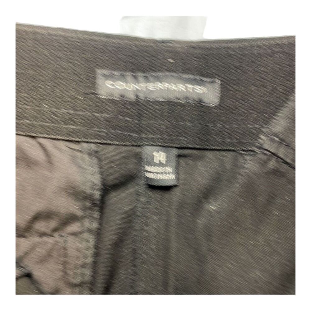 Counterparts Black Capri Pants Classic Stretch Cotton Crops Size 14 - Picture 6 of 8